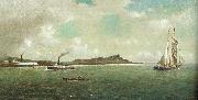 William Alexander Coulter Entrance to Honolulu Harbor France oil painting artist
